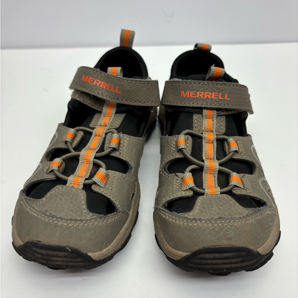 Merrell Kids' Gray & Orange Closed-Toe Sandals, SZ 13 for little boy, box 35